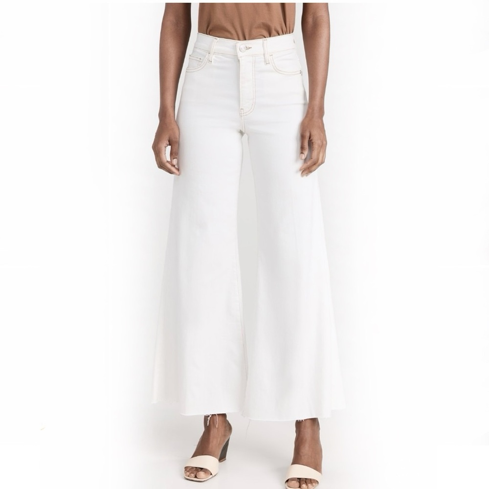 FRAME White Le Palazzo Crop Wide Leg Jeans Size 25